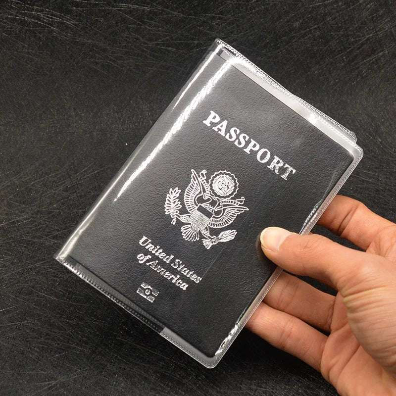 Transparent PVC Passport Cover with Card Slots
