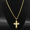 Goldenes Edelstahlkreuz-Anhänger