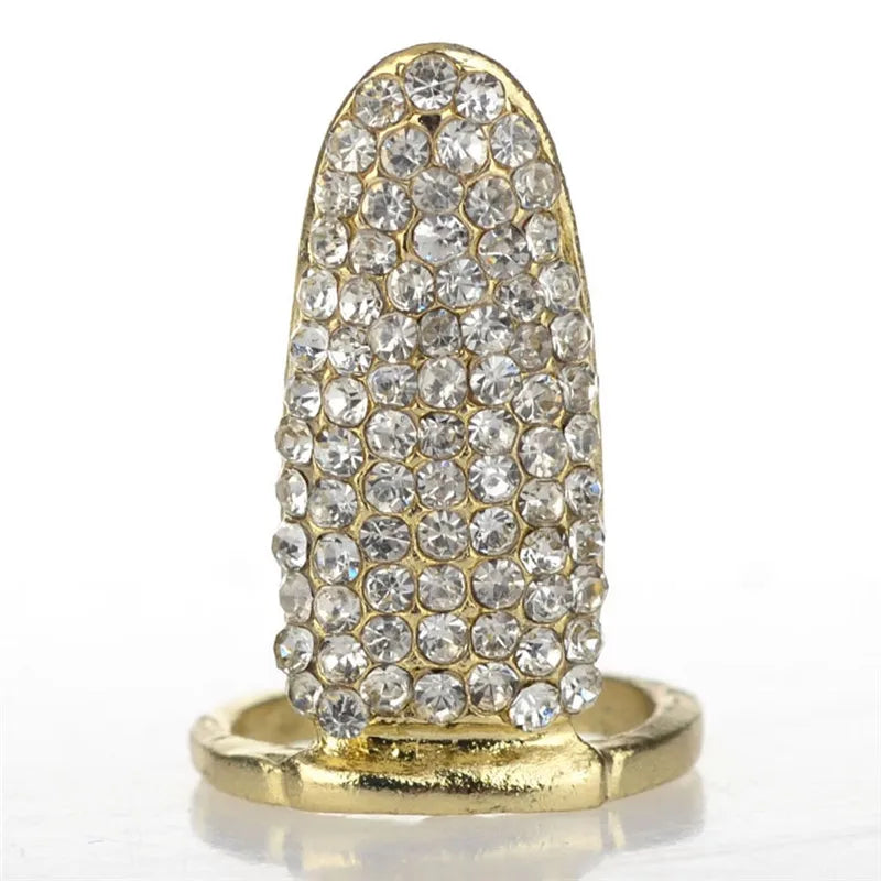 Crystal Crown Bowknot Nail Ring