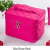 Quilted Cosmetic Bag with Large Capacity for Travel and Organization