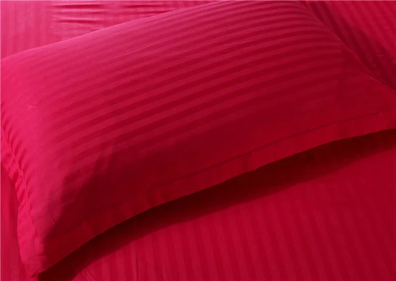 Premium 100% Cotton Satin Stripe Pillowcase Set