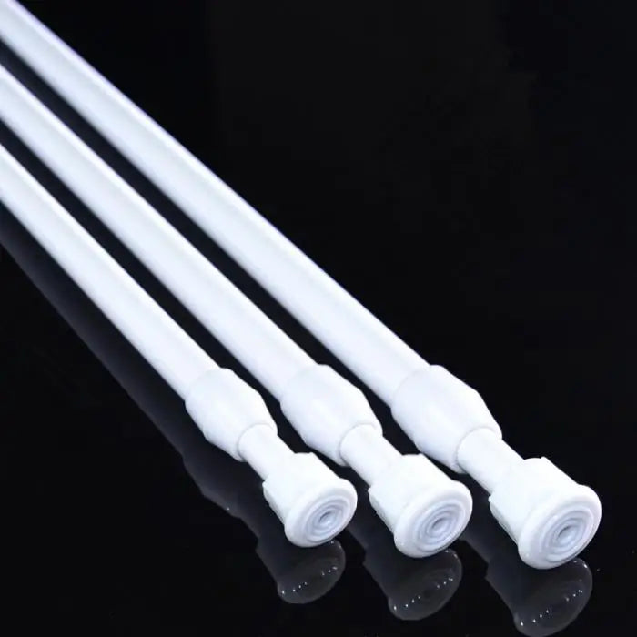 No-Drill Adjustable Metal Spring Tension Curtain Rod