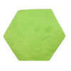 A bright lime green hexagonal foldable play tent for children.