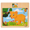 Wooden Vehicle & Animal Puzzle Set for Toddlers