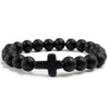 Bracelet en Pierre de Lave Naturel pour Hommes et Femmes