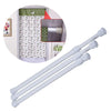 No-Drill Adjustable Metal Spring Tension Curtain Rod