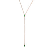 Geometric Teardrop Lariat Necklace with Cubic Zirconia