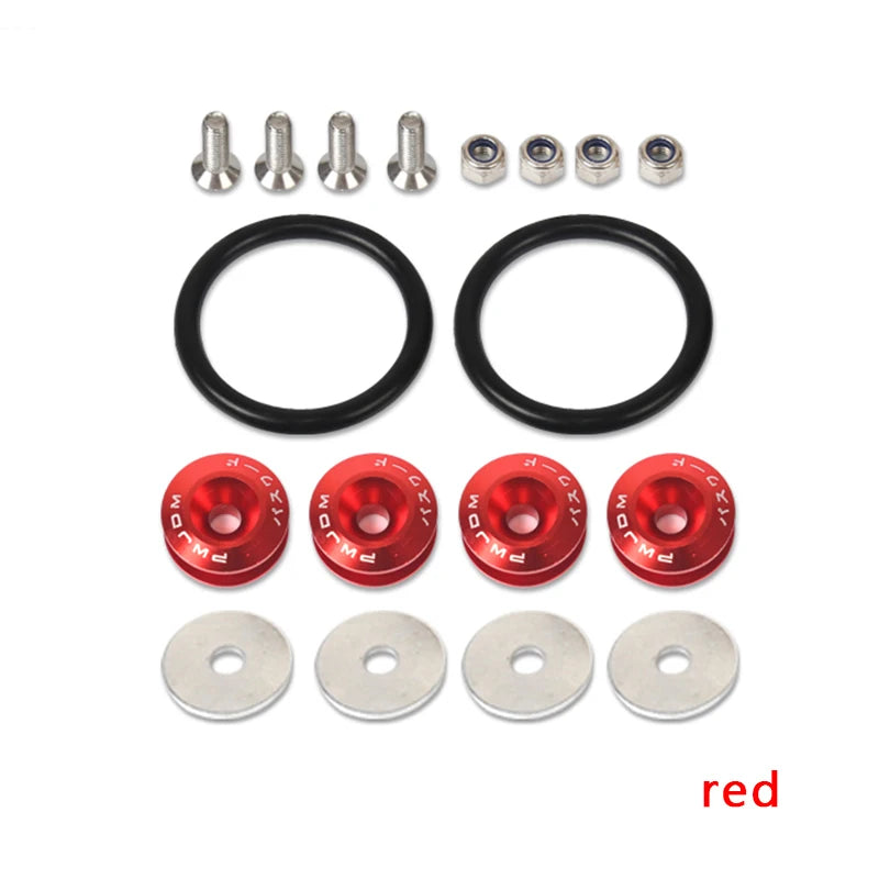 Billet Aluminum Quick Release Fasteners – Black Anodized, Universal Fit