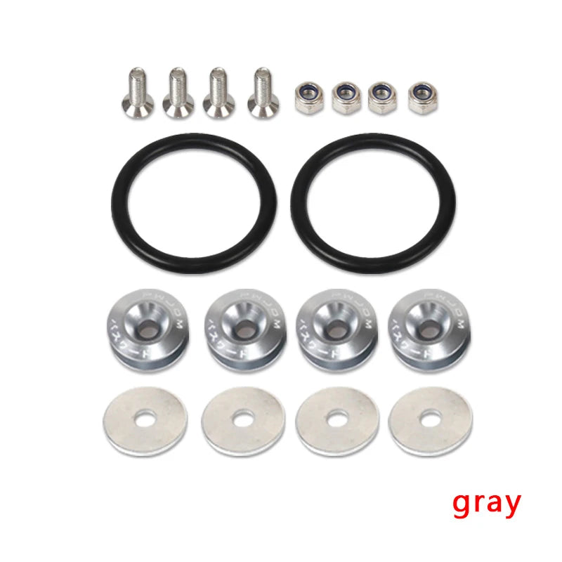 Billet Aluminum Quick Release Fasteners – Black Anodized, Universal Fit