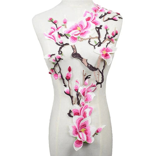 Plum Blossom Embroidery Patch Set for Sewing Projects