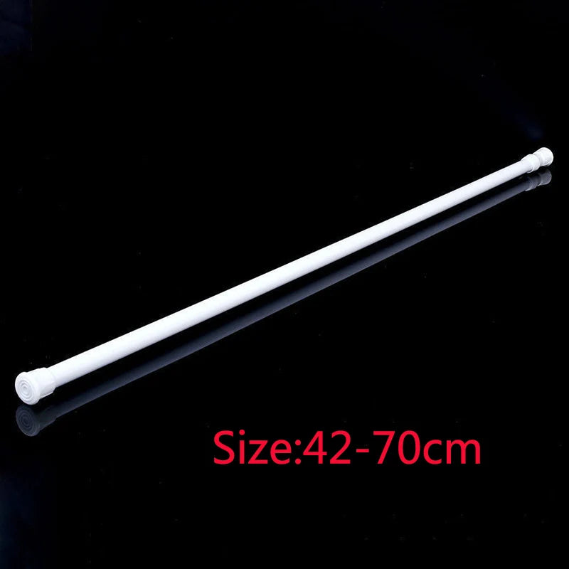 No-Drill Adjustable Metal Spring Tension Curtain Rod