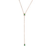 Geometric Teardrop Lariat Necklace with Cubic Zirconia