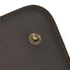 Vintage Leather Bifold Wallet with Metal Chain