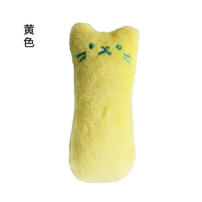 Interactive Catnip Plush Cat Toy with Thumb Bite Design