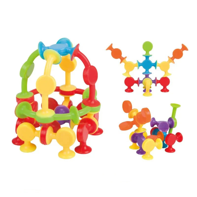Silicone Suction Cup Building Blocks Set