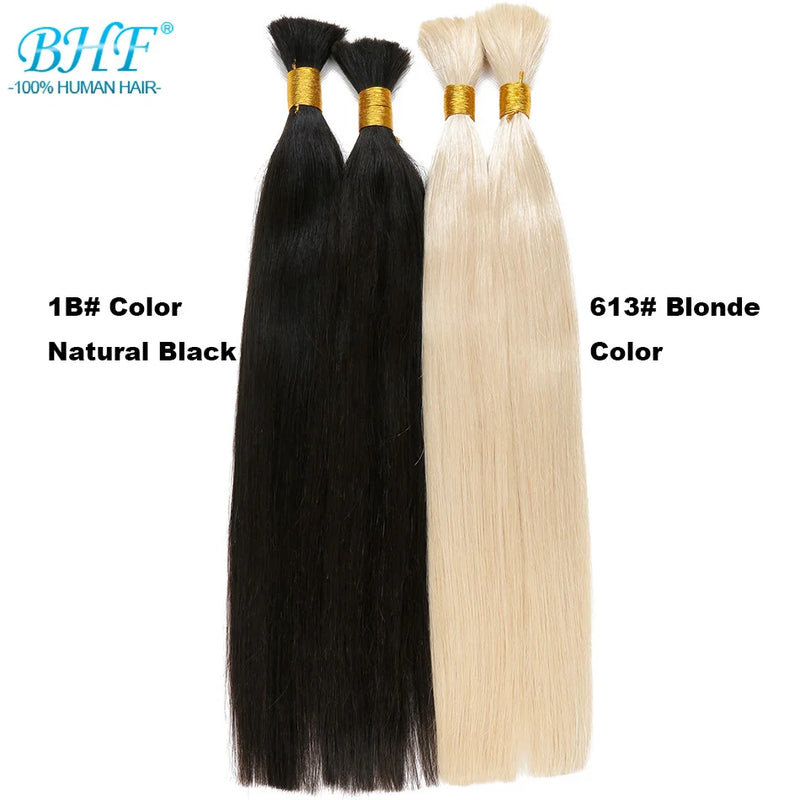 Straight Human Hair Braiding Bulk