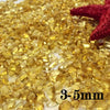 Golden decorative stone pebbles ranging from 3 to 5mm in size