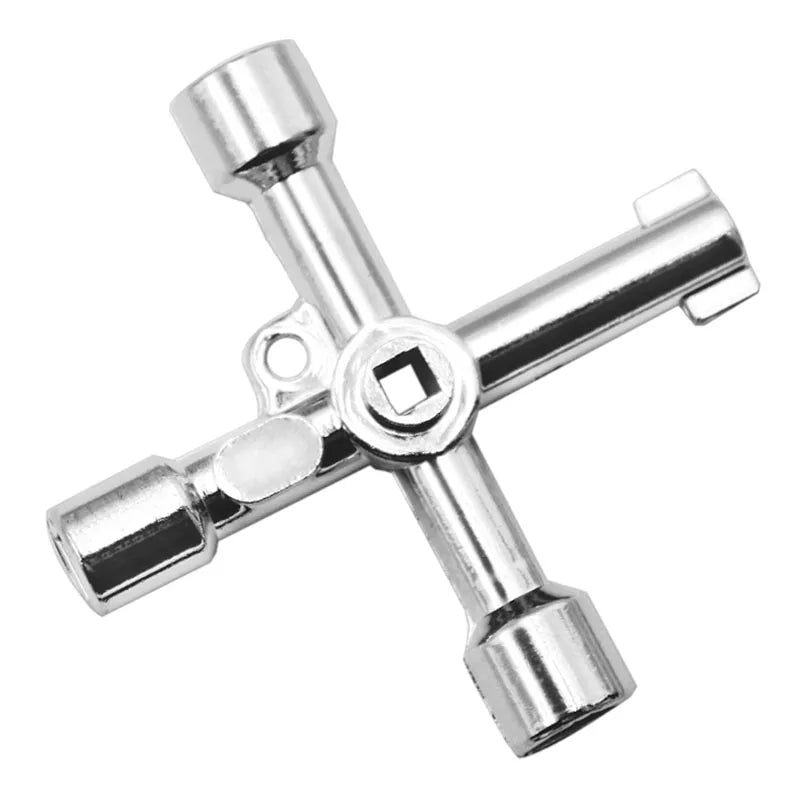 4-Way Universal Utility Wrench Set for Cabinet and Valve Access