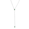 Geometric Teardrop Lariat Necklace with Cubic Zirconia