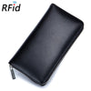 RFID Blocking Genuine Leather Wallet with Phone Case & Coin Purse