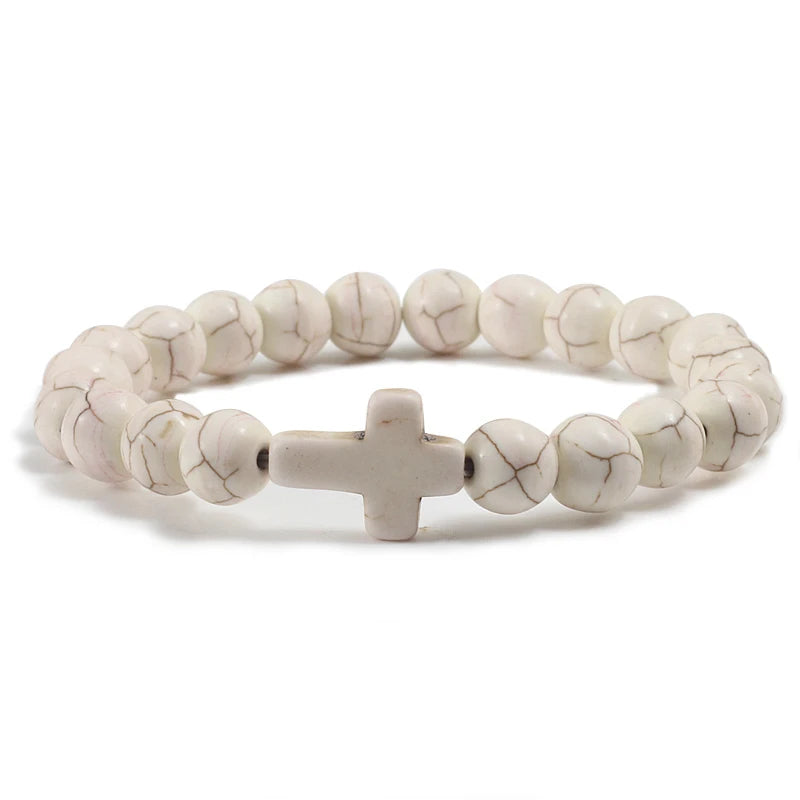 Bracelet en Pierre de Lave Naturel pour Hommes et Femmes