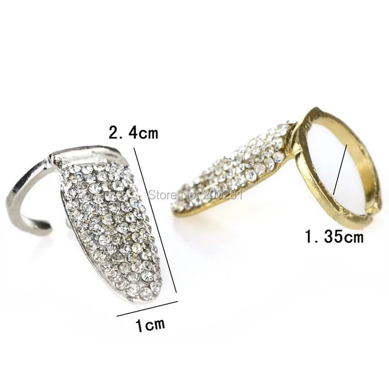 Crystal Crown Bowknot Nail Ring