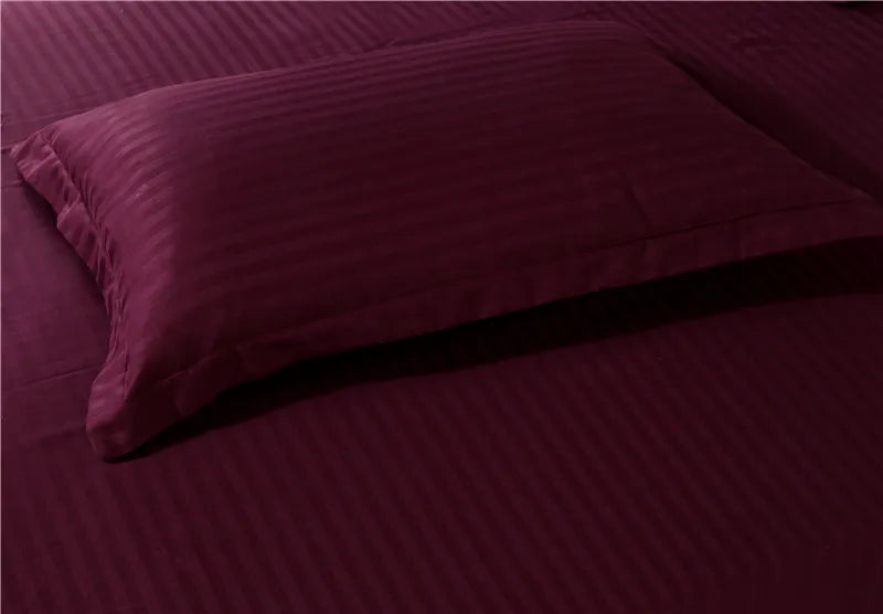 Premium 100% Cotton Satin Stripe Pillowcase Set