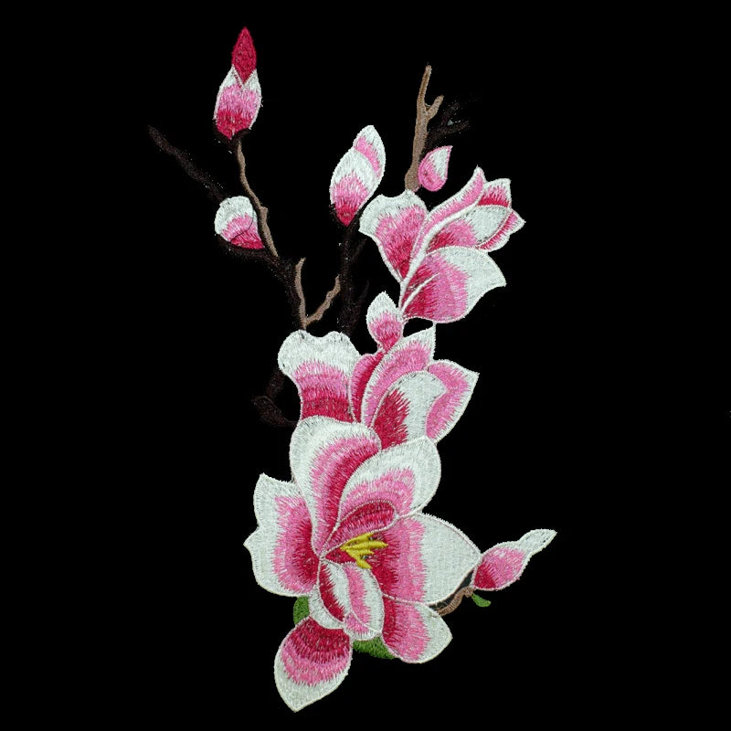 Plum Blossom Embroidery Patch Set for Sewing Projects