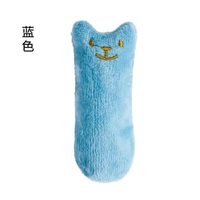 Interactive Catnip Plush Cat Toy with Thumb Bite Design