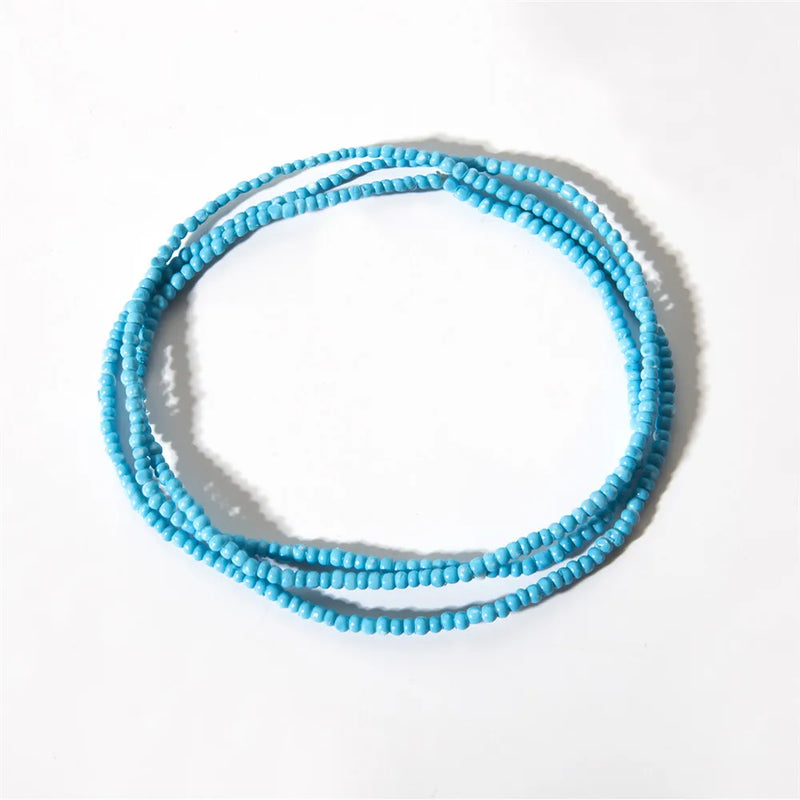 Colorful Beaded Elastic Waist Chain for Women