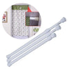 No-Drill Adjustable Metal Spring Tension Curtain Rod