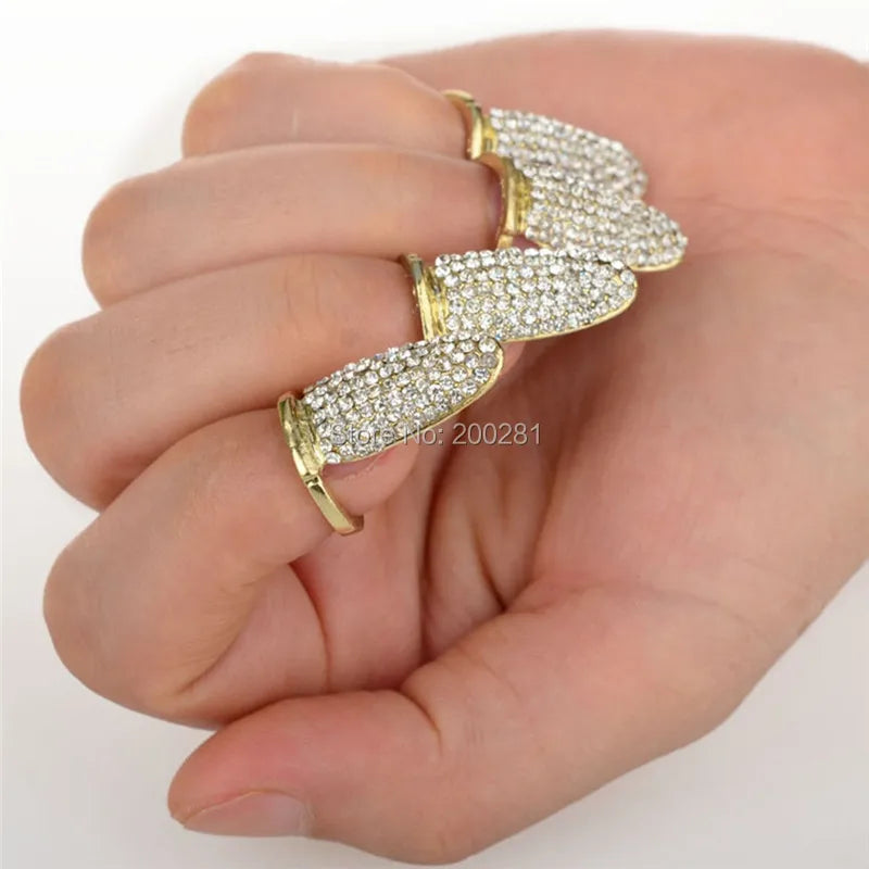 Crystal Crown Bowknot Nail Ring