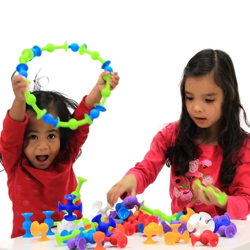 Silicone Suction Cup Building Blocks Set