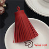 Faux Leather Tassel Fringe Craft Pendants (Set of 5)