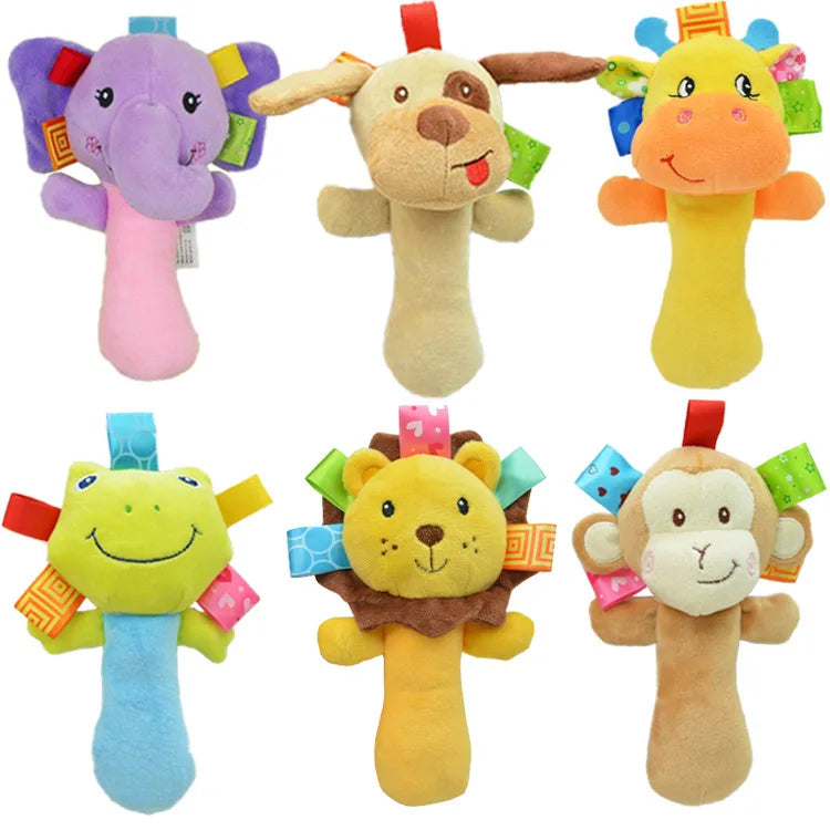 Adorable Plush Wrist Rattles for Baby Sensory Development