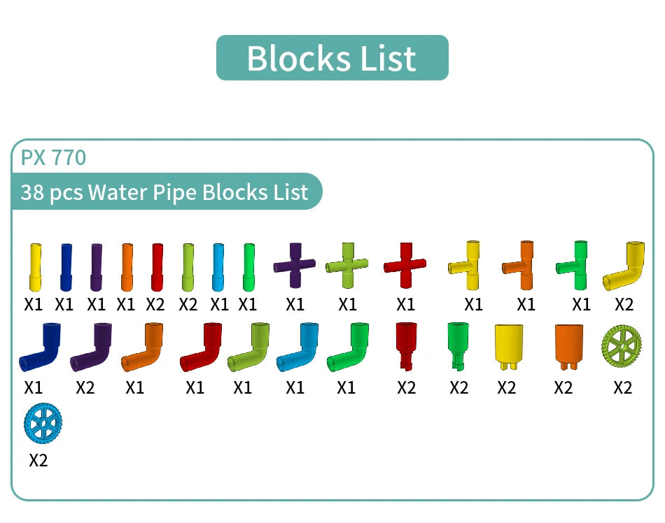 Montessori Water Pipe Building Blocks - DIY Construction Toy for Kids