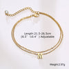 Personalized Initial Anklet in Stainless Steel