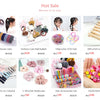 50-Pack Solid Color Elastic Hair Ties for Women & Girls