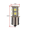 A silver LED bulb with multiple yellow light sources and a metal base, measuring 4.25cm in height.