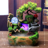 Resin Rockery Tabletop Water Fountain with Feng Shui Wheel