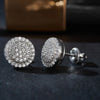 Round Brilliant Moissanite Stud Earrings in Sterling Silver