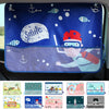 Cartoon Car Sunshade Curtain with Storage Pocket