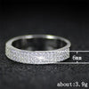 Three-Row Pave Cubic Zirconia Ring