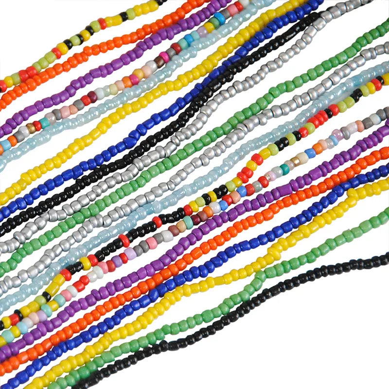 Colorful Elastic Belly Bead Chain Set for Women