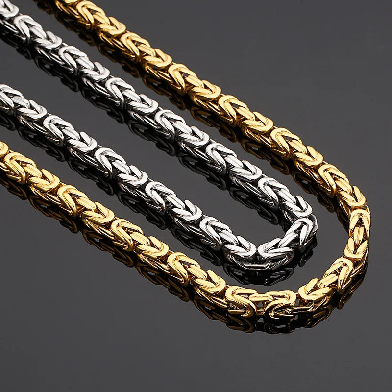 PVD Gold Byzantine Chain Necklace