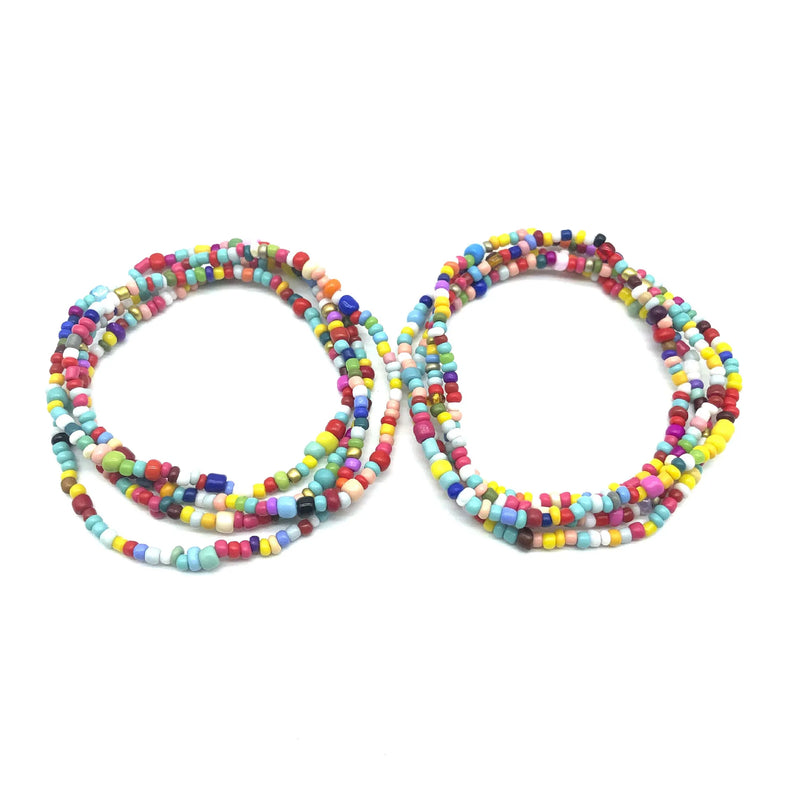 Colorful Beaded Elastic Waist Chain for Women