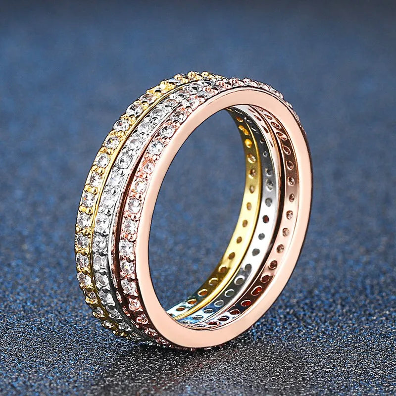 Thin Stackable Eternity Wedding Ring