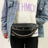 Riveted PU Leather Crossbody Waist Bag