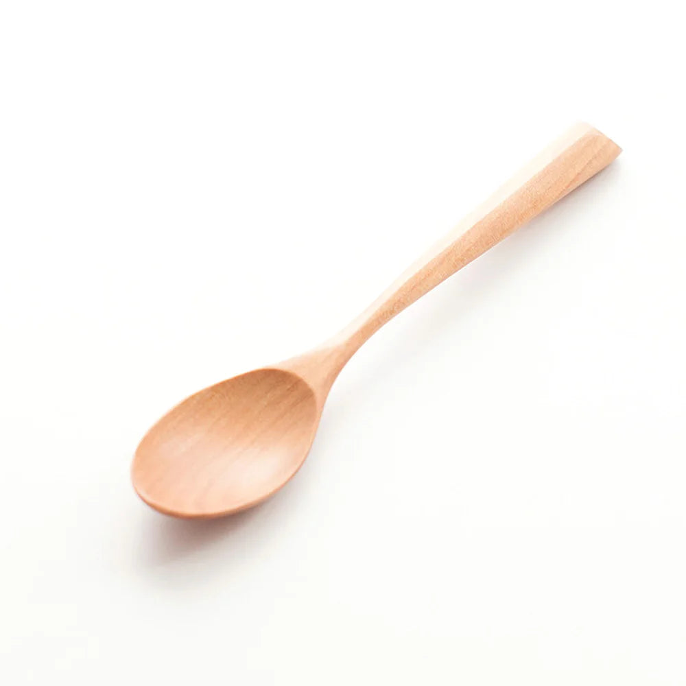 Ensemble de Couverts en Bois de Hêtre Naturel