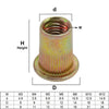 Zinc-Plated Carbon Steel Rivet Nuts Assortment